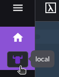 Screenshot of Local Cluster button